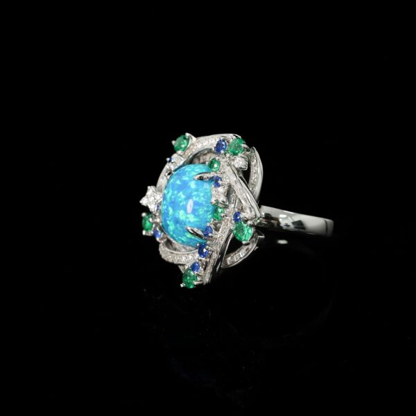 #246 Fashionable and high-end 925 silver niche design exquisite girls' ring - Image 2