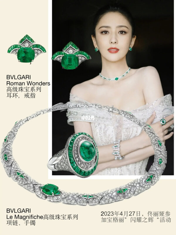 #191 Elegant green women's necklace with a fashionable and high-end feel - Image 3