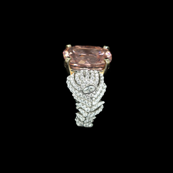 #183 Fashionable, high-end and elegant jewelry Pink ring for girls - Image 3