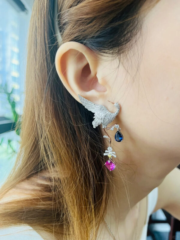 #192 Fashionable, high-end and elegant Crane Lady Earrings - Image 5