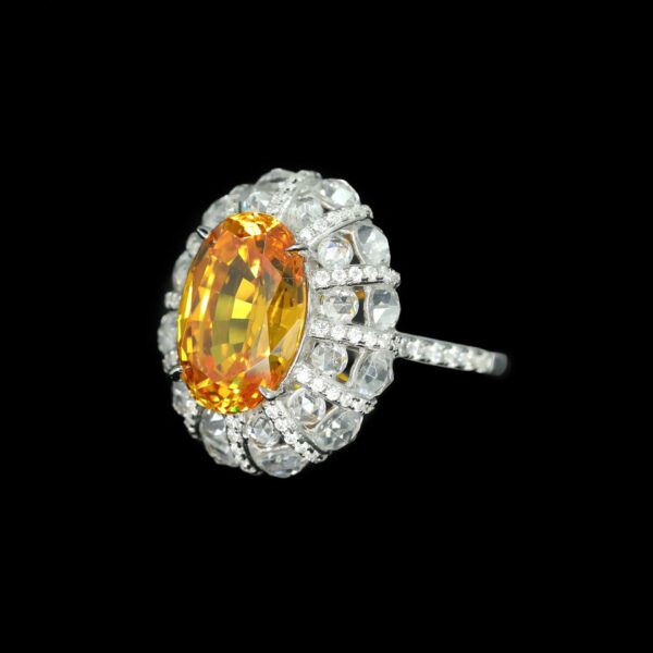 #255 Fashionable and high-end 925 silver niche design oval girls' ring - Image 5