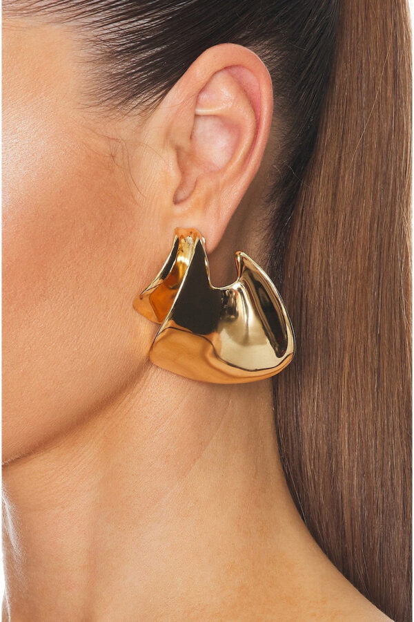 #303 Retro Heavy Industry New Niche High-end irregular ear Clip earrings - Image 5