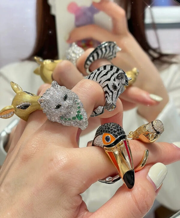 #190 Fashionable, high-end and elegant Zebra-shaped ring - Image 5