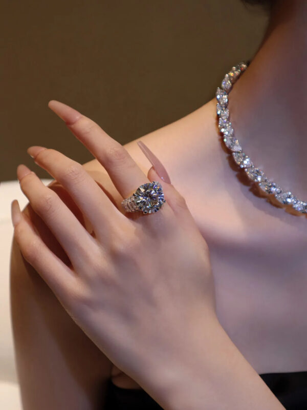 #253 Fashionable and High-end 925 silver Niche design Wedding ring - Image 8