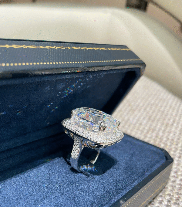 #225 S925 Silver Fashion High-end 40ct Banquet Wedding Ring - Image 5