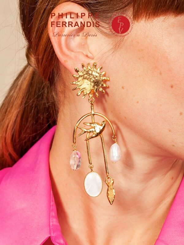 #310 Stylish and High-end Retro Gold Baroque earrings - Image 5