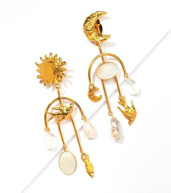 #310 Stylish and High-end Retro Gold Baroque earrings - Image 7