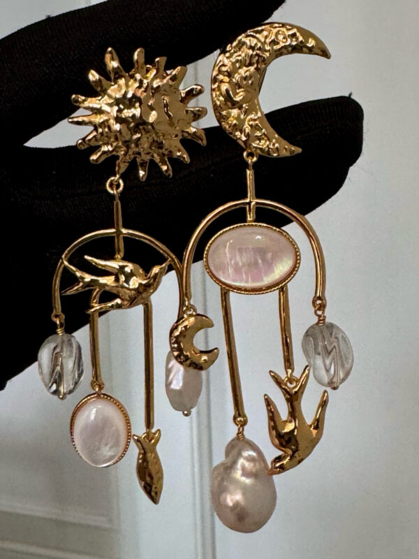 #310 Stylish and High-end Retro Gold Baroque earrings - Image 6