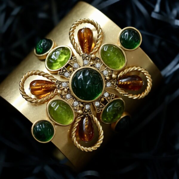 #315 Stylish and High-end Retro brass Glass bracelet - Image 5