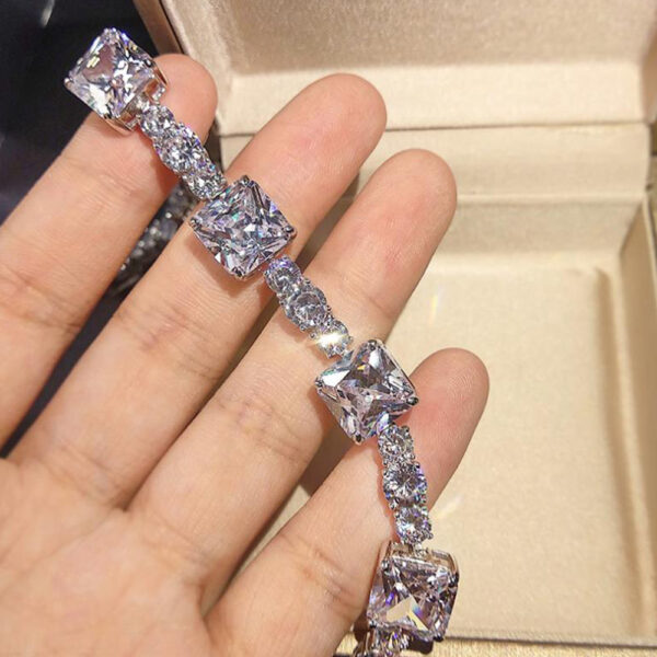#218 S925 silver Fengfang goose yellow 30*30ct high-carbon diamond wedding necklace for ladies - Image 10