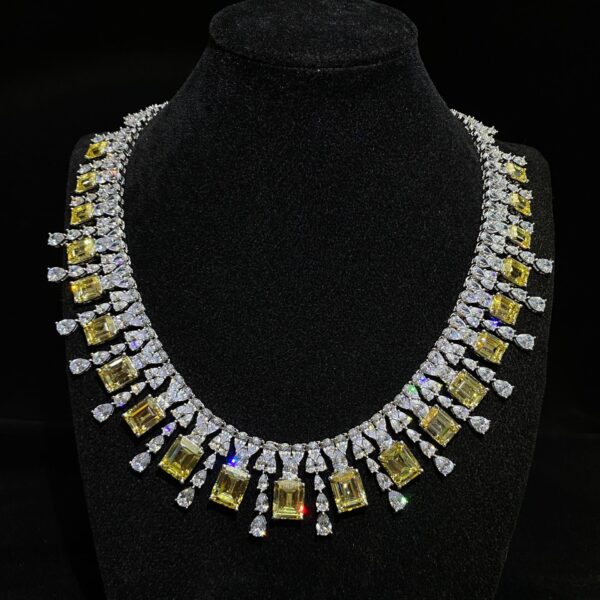 #229 10*12mm Women's Necklace - 925 Silver - 6ct - Evening Wear - Ladies Necklace - Image 4