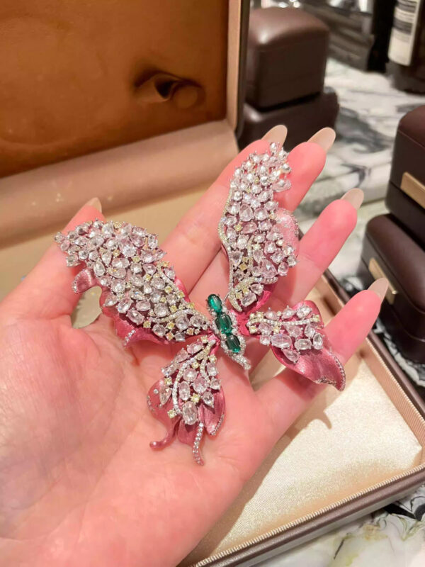 #225 S925 Silver Fashion High-Class Butterfly Brooch - Image 8