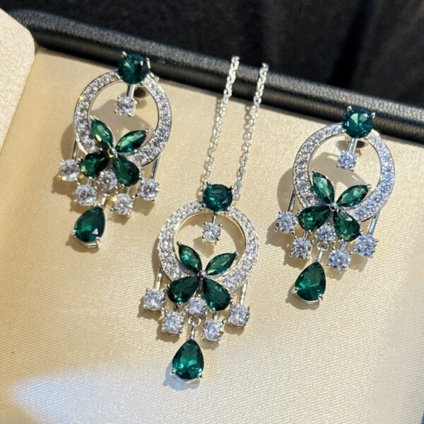 #280 New S925 Silver Butterfly Necklace and Earrings - Image 14