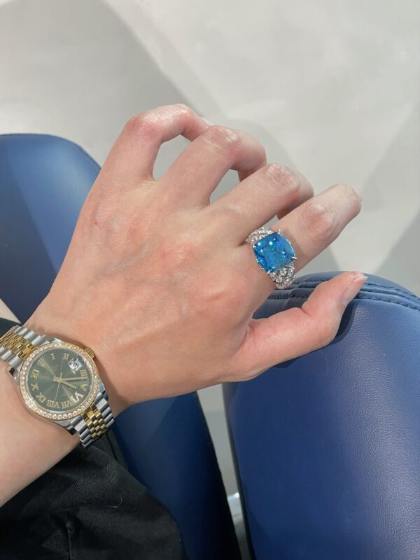 #158 S925 Silver Light Luxury Exquisite High-end 7*9mm ring - Image 9