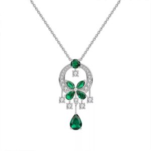 #280 New S925 Silver Butterfly Necklace and Earrings