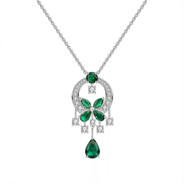 #280 New S925 Silver Butterfly Necklace and Earrings