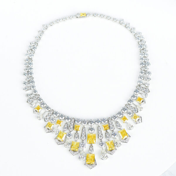#121 S925 Silver Light Luxury Exquisite High-end high-carbon diamond necklace - Image 8