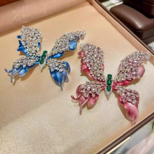 #225 S925 Silver Fashion High-Class Butterfly Brooch