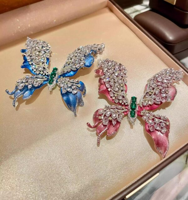 #225 S925 Silver Fashion High-Class Butterfly Brooch