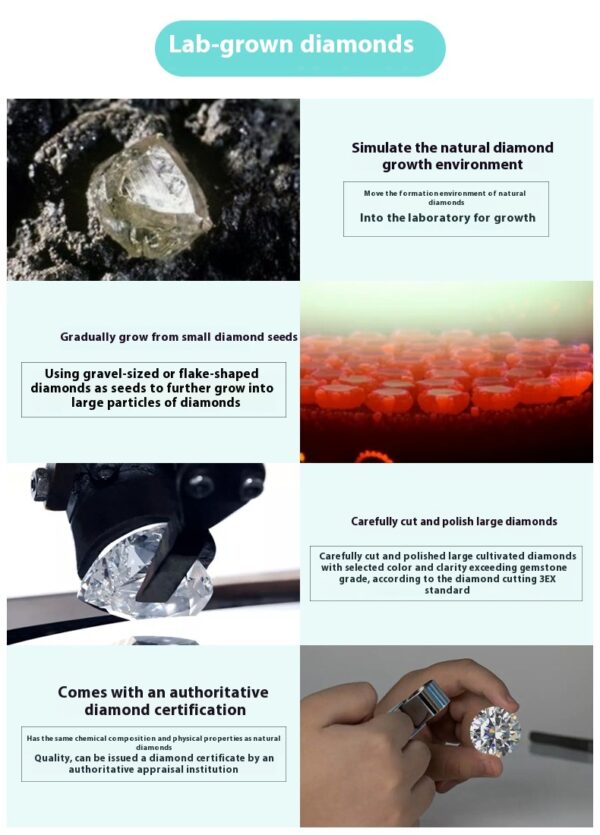 43# 10-carat lab-grown diamond, CVD non-color-changing laboratory lab-grown diamond - Image 12