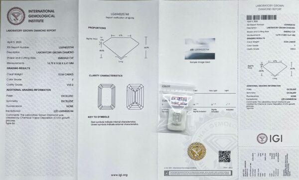 38# 7.05 carat VS1 clarity, pink Asche lab-grown diamond, lab-grown diamond - Image 17