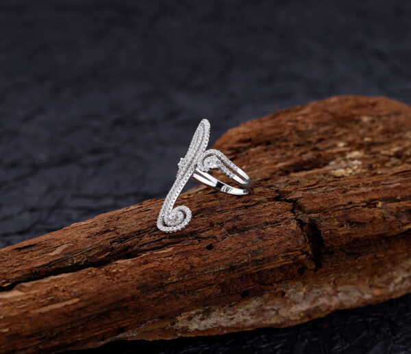 #200 S925 Silver ring Exaggerated Ring for girls - Image 5