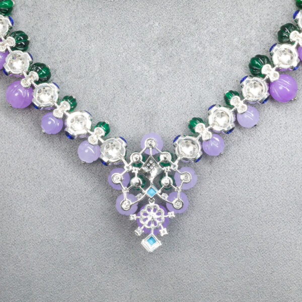 #217 925 silver-gold plated necklace - high-carat diamond banquet lady's necklace - Image 13