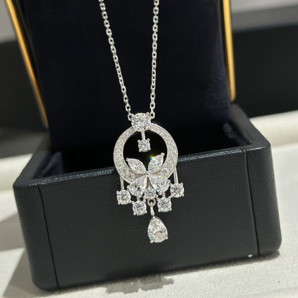 #280 New S925 Silver Butterfly Necklace and Earrings - Image 8