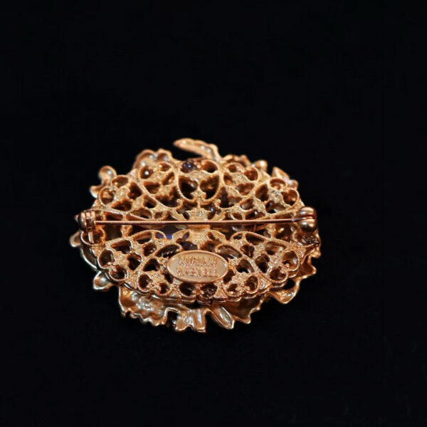 #318 Retro and High-end Baroque Pearl Flower Necklace Brooch - Image 6