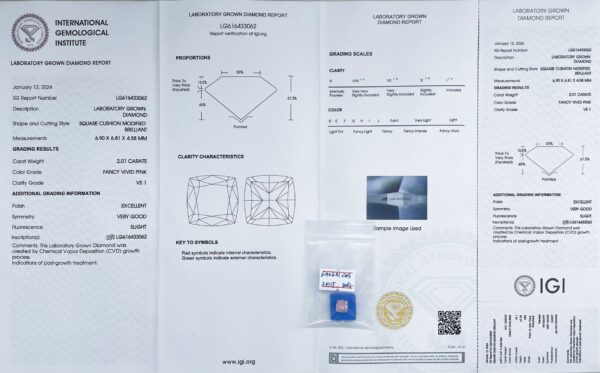 38# 7.05 carat VS1 clarity, pink Asche lab-grown diamond, lab-grown diamond - Image 13