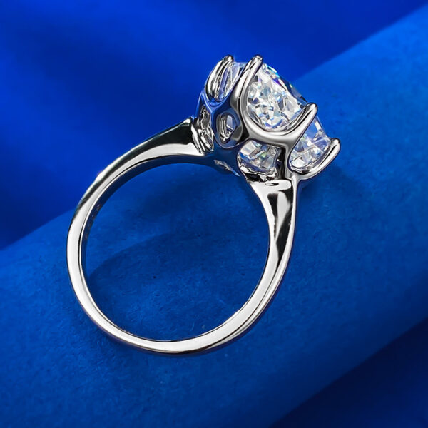 #297 New S925 Silver 8ct Geometric High-Carbon Diamond 12*18mm Women's Wedding Ring - Image 8