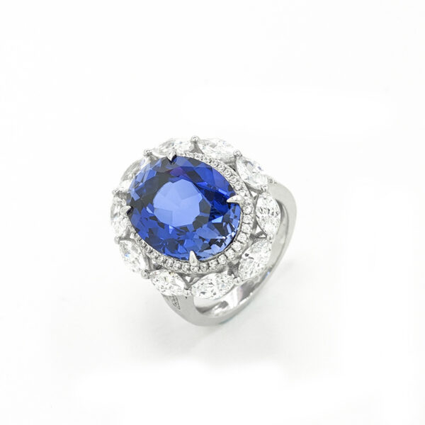 #155 S925 Silver Light Luxury, Exquisite and high-end Cultivated ruby and Sapphire ring - Image 9