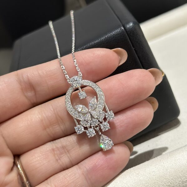 #280 New S925 Silver Butterfly Necklace and Earrings - Image 3