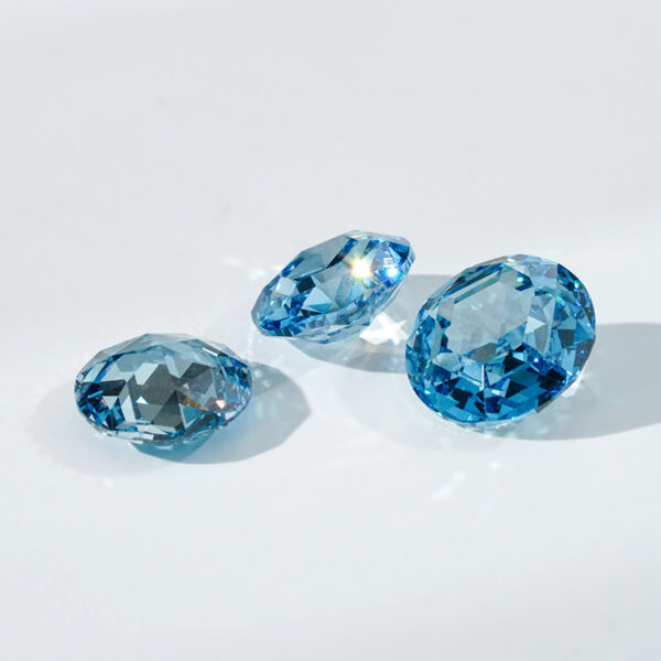 45# 7.98mm 1.728ct blue lab-grown diamond rose cut lab-grown diamond - Image 3
