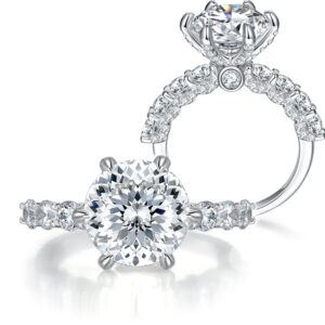 #164 Fashionable and high-end 11mm, 5-carat firework cut ring wedding ring