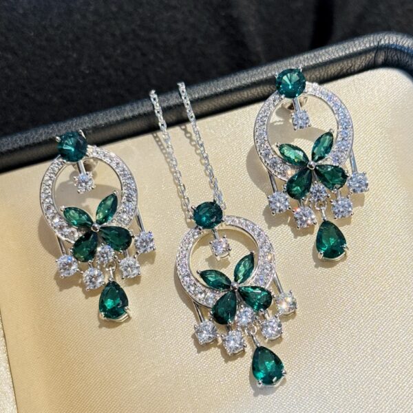 #280 New S925 Silver Butterfly Necklace and Earrings - Image 9
