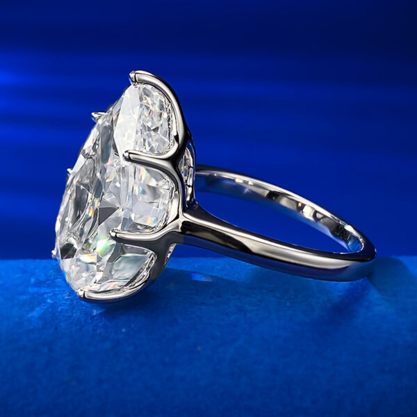 #297 New S925 Silver 8ct Geometric High-Carbon Diamond 12*18mm Women's Wedding Ring - Image 7
