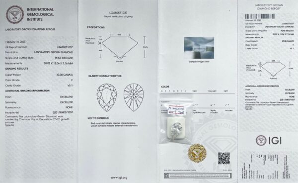 38# 7.05 carat VS1 clarity, pink Asche lab-grown diamond, lab-grown diamond - Image 19