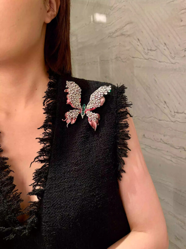 #225 S925 Silver Fashion High-Class Butterfly Brooch - Image 7