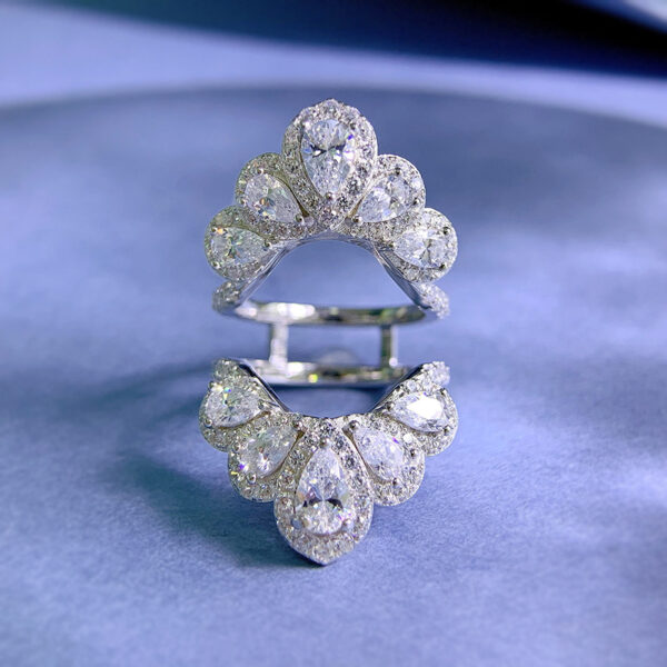 #278 New S925 Silver 16mm Pearl Set Ring - Image 9