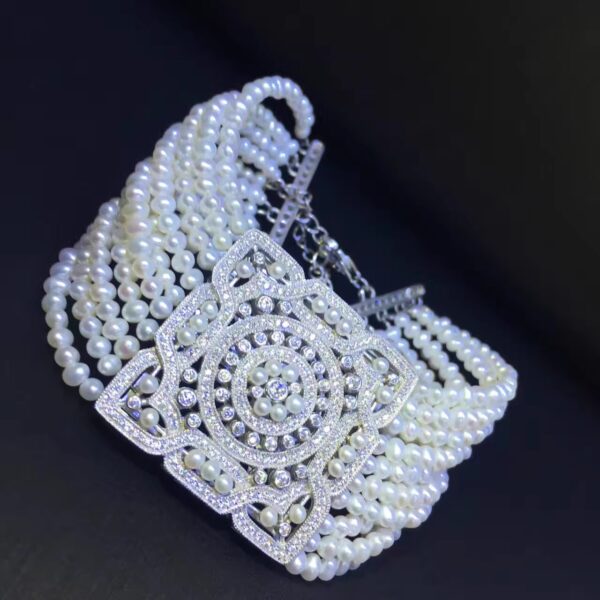 #116 Natural Pearl Necklace Bracelet Set, 925 sterling silver inlaid with zircon - Image 8