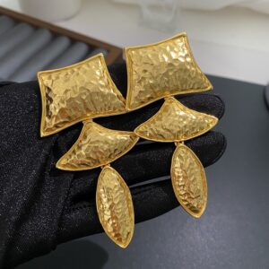 327#European and American retro geometric design fashionable ear clip temperament long sweeping shoulder earrings vintage earrings