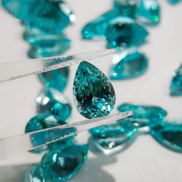378#8-carat laboratory cultivated Paraiba bare stone wholesale with complete specifications - Image 2