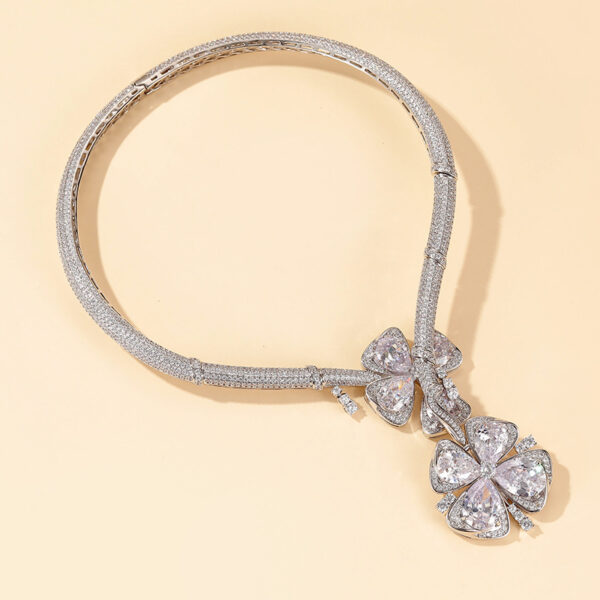 382#Yongzhanhua collar copper plated 14k gold luxury high-end women's evening dress accessories - Image 2