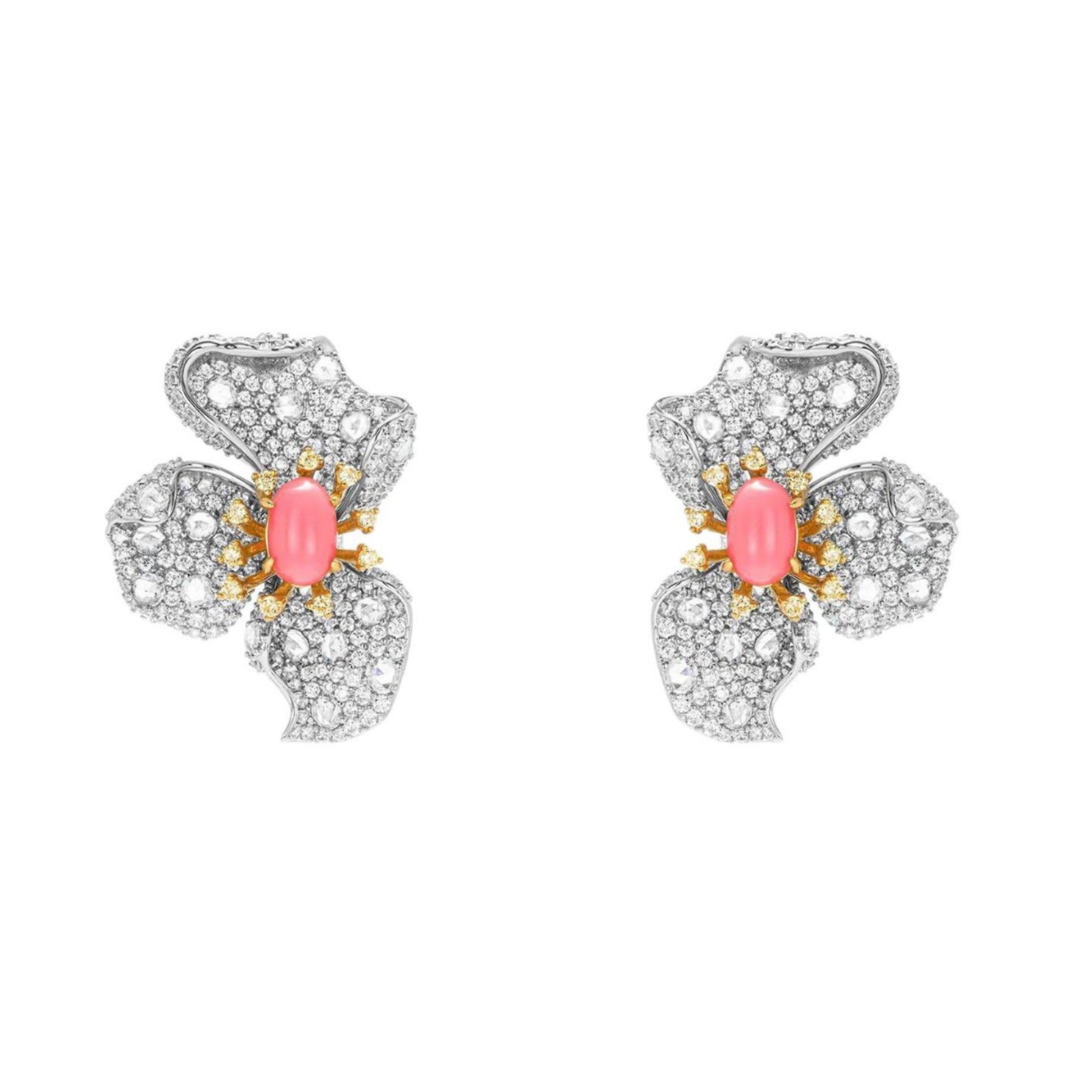 405#925 silver gold-plated earrings with high carbon diamonds, conch beads, butterflies, high-end fashion jewelry, exquisite girl earrings