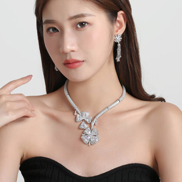 382#Yongzhanhua collar copper plated 14k gold luxury high-end women's evening dress accessories - Image 6