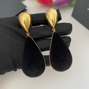 325#European and American new vintage vintage velvet water droplet earrings with fashionable temperament earrings