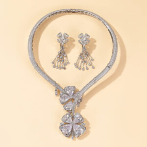 382#Yongzhanhua collar copper plated 14k gold luxury high-end women's evening dress accessories
