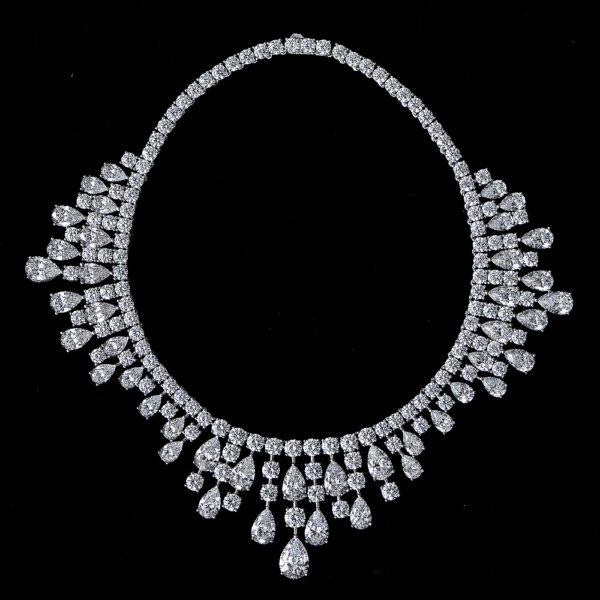 #259 5-carat drop-shaped white 10*14mm women's necklace - Image 7