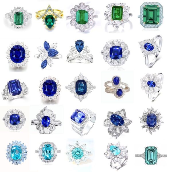375#20.2 carats Laboratory cultivation of sapphire, royal blue ribbon, cotton wool, sapphire, natural cutting surface, bare stone - Image 6